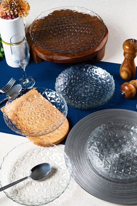 Hermia Set de Servir Pasteles Prizma 7 de Vidrio Transparente de 7 Piezas Hermia Set de Servir Pasteles Prizma 7 de Vidrio Transparente de 7 Piezas